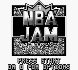NBA Jam title screen for GameBoy